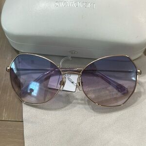 Swarovski Gold and Purple Glasses